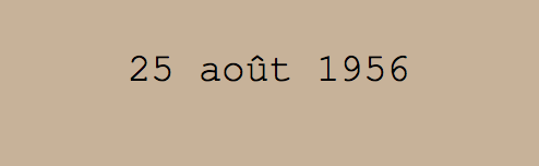  25 août 1956